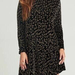 Show Me Your Mumu Velvet Glitter Cheetah Print, Size Small